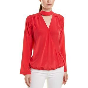 Trina Turk Fresco Top Red Pink Pop Sz L NWT ***